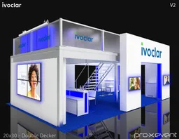 20x30 Island booth design by Pro-X Exhibits
